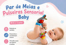 Par de Meias e Pulseiras Sensorial Baby - Kit c/ 2 Meias e 2 Pulseiras
