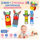 Par de Meias e Pulseiras Sensorial Baby - Kit c/ 2 Meias e 2 Pulseiras