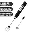 "Mini Mixer Elétrico Portátil - Batedor e Espumador 2 em 1"