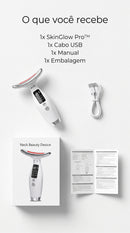 SkinGlow™ — Massageador Facial e de Pescoço com LED
