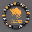 Pulseira do Zodíaco - Signo Personalizado em Pedras Naturais