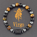 Pulseira do Zodíaco - Signo Personalizado em Pedras Naturais