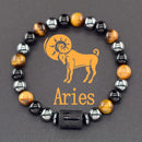 Pulseira do Zodíaco - Signo Personalizado em Pedras Naturais