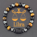 Pulseira do Zodíaco - Signo Personalizado em Pedras Naturais