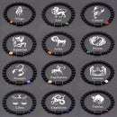Pulseira do Zodíaco - Signo Personalizado em Pedras Naturais
