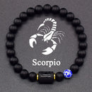 Pulseira do Zodíaco - Signo Personalizado em Pedras Naturais