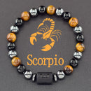 Pulseira do Zodíaco - Signo Personalizado em Pedras Naturais
