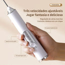 "Mini Mixer Elétrico Portátil - Batedor e Espumador 2 em 1"