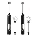 "Mini Mixer Elétrico Portátil - Batedor e Espumador 2 em 1"