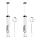 "Mini Mixer Elétrico Portátil - Batedor e Espumador 2 em 1"